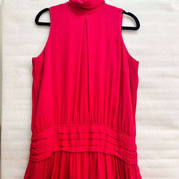 3/$30   Zara Woman silk dress in vibrant red, size M - Picture 2 of 7